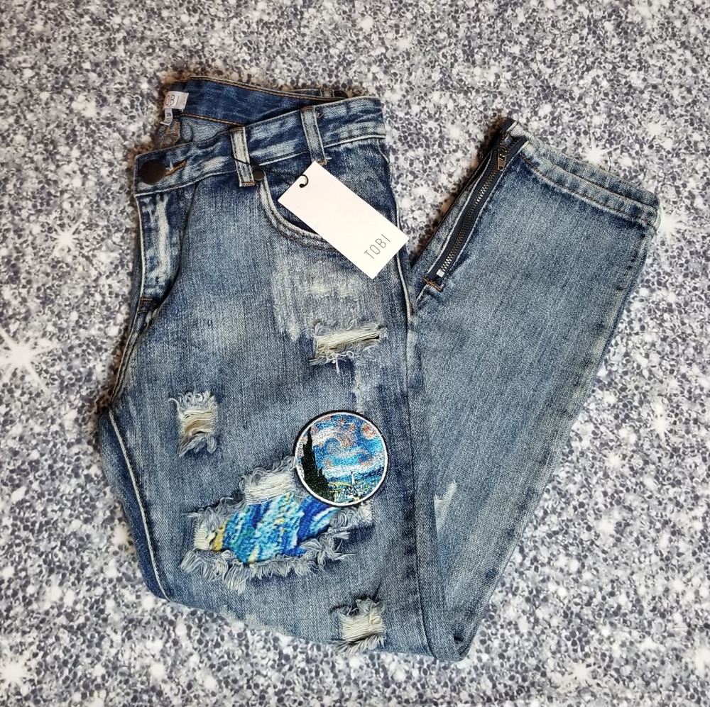 Custom Starry Night Jeans